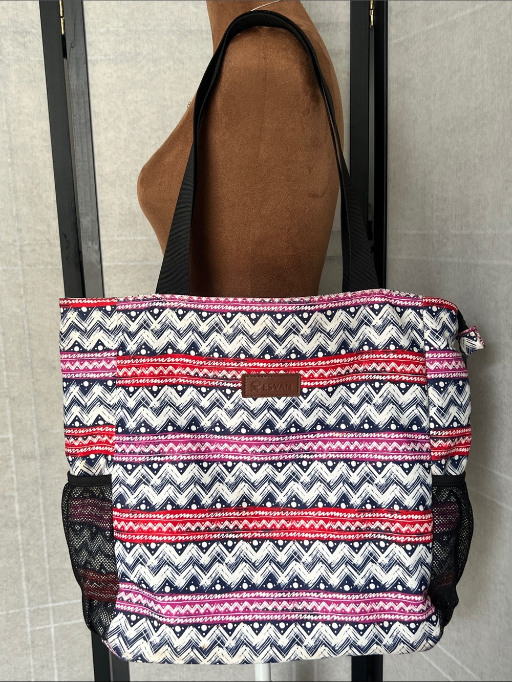Esvan Patterned Beach Tote Bag